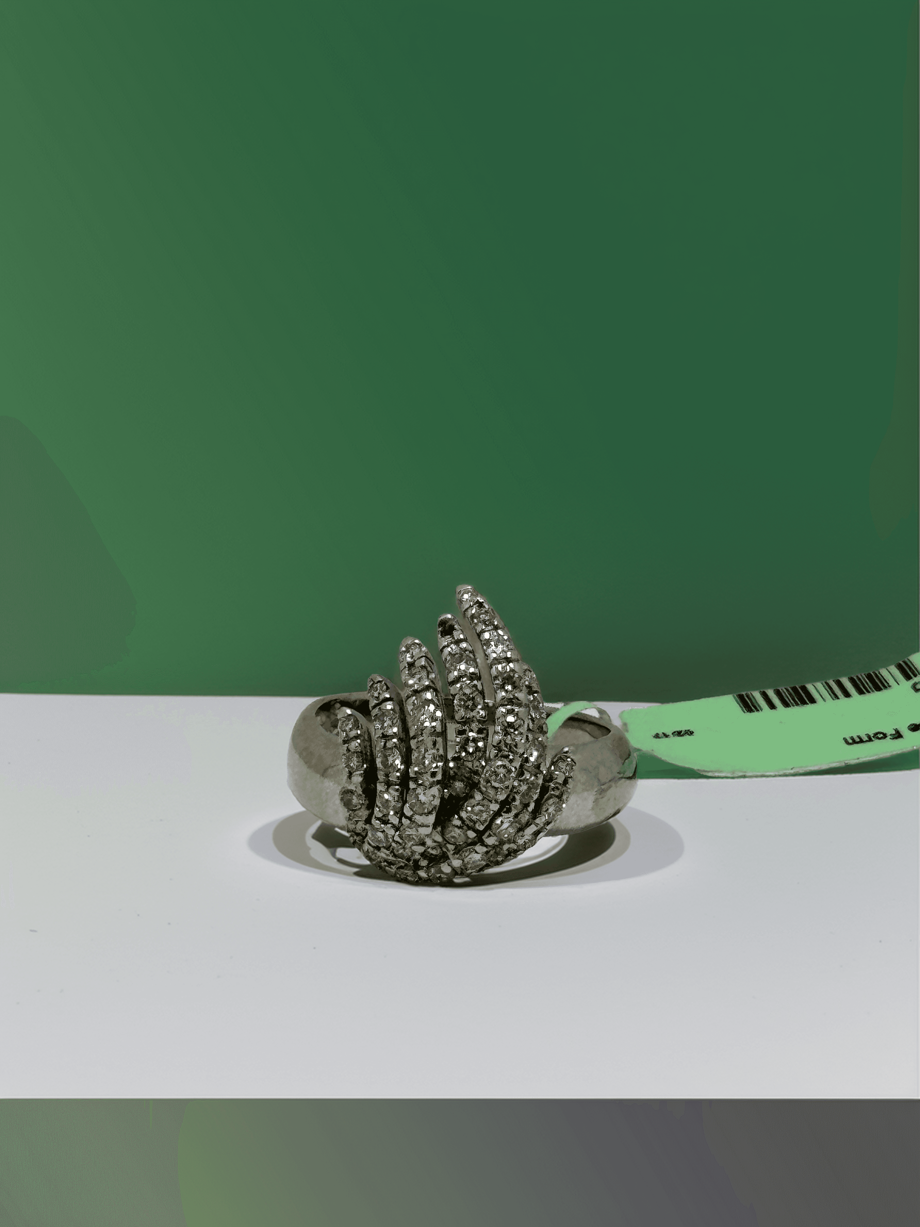 18K White Gold Diamond Cluster Ring - 0.92ct + 10.4g Solid Gold - $2,500 - Lumezza Jewelry