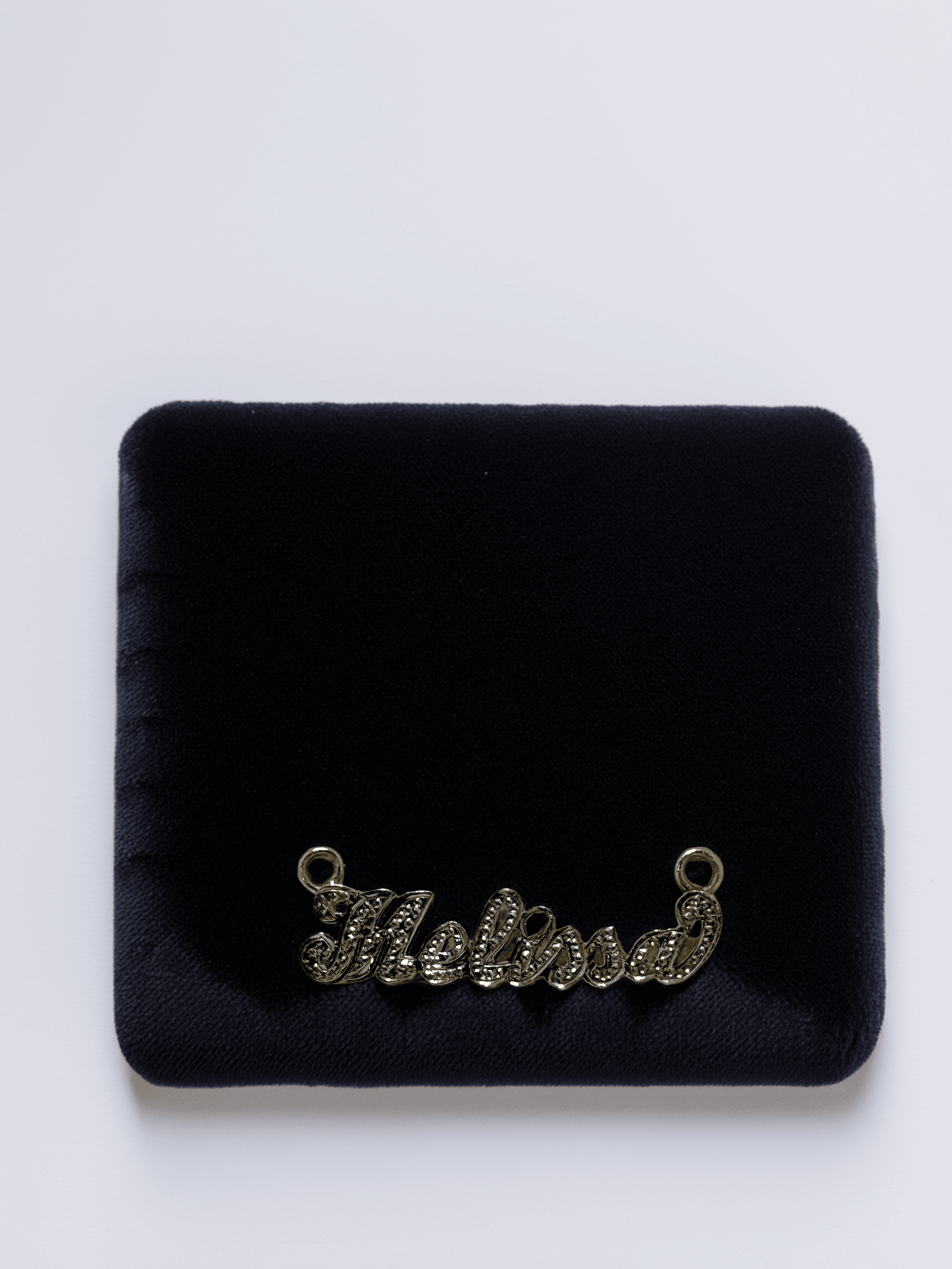 14K Solid Gold “Melissa” Name Pendant 2g Script Custom Personalized Jewelry - $500 - Lumezza Jewelry